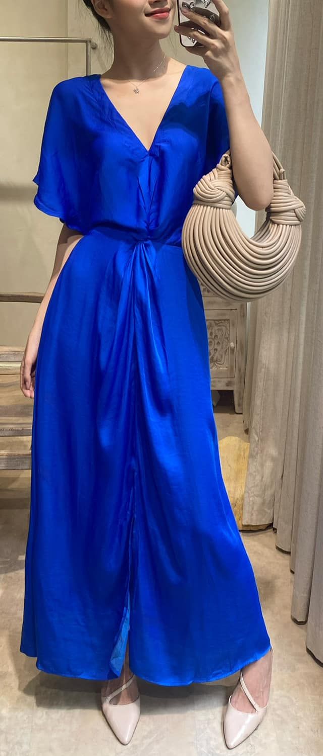 Amelie silk dress - Đầm Xoắn Eo Lụa L04