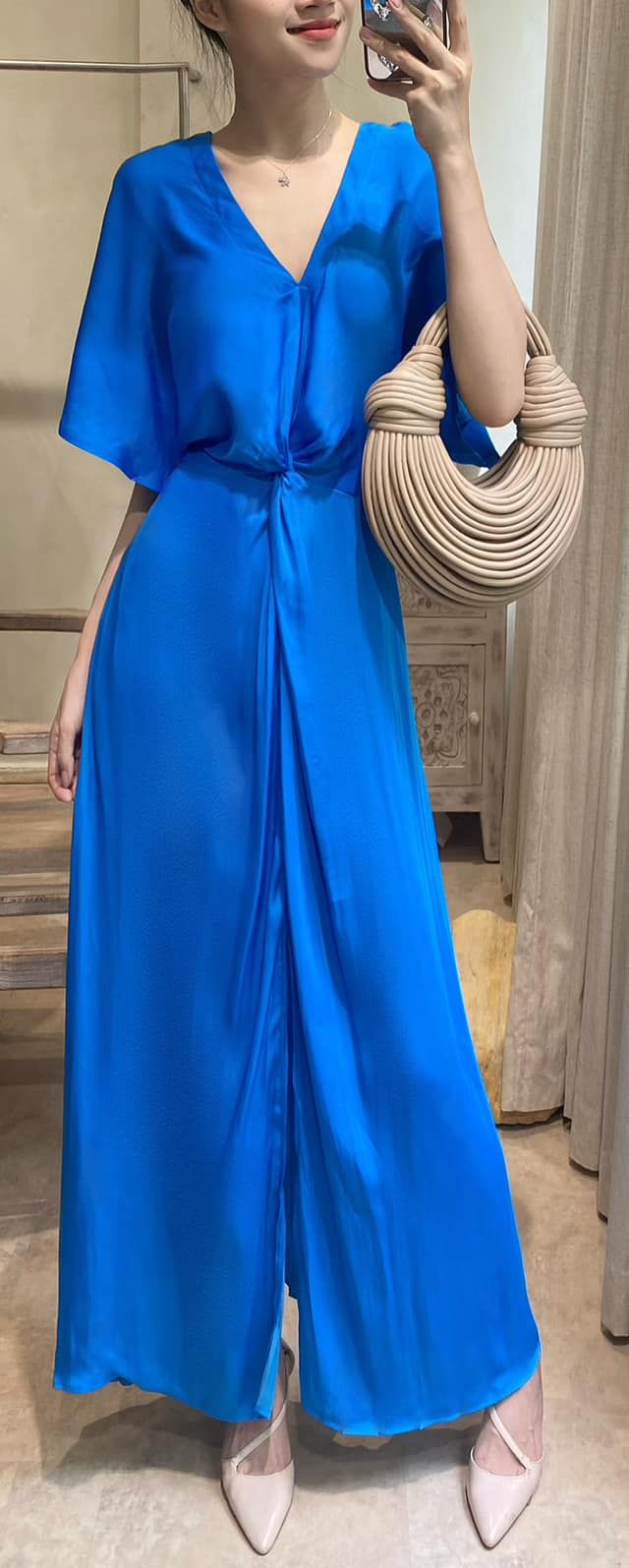 Amelie silk dress - Đầm Xoắn Eo Lụa L04