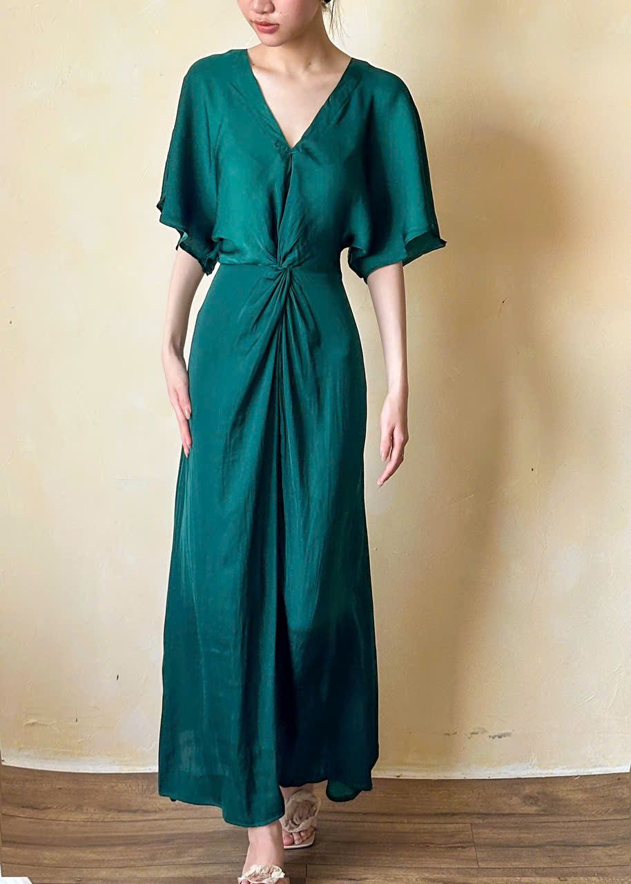 Amelie silk dress - Đầm Xoắn Eo Lụa L04