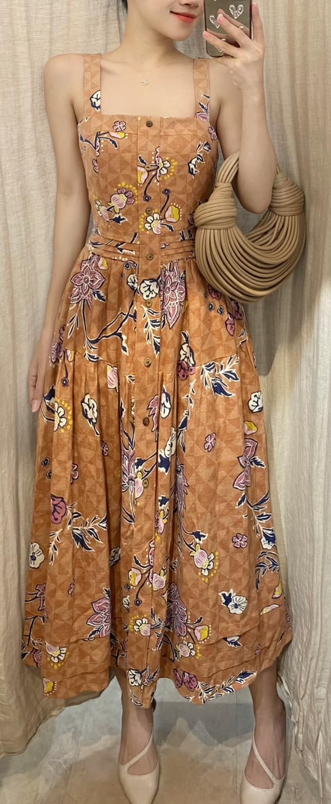 Floris Dress - Đầm Linen 2 Dây L43