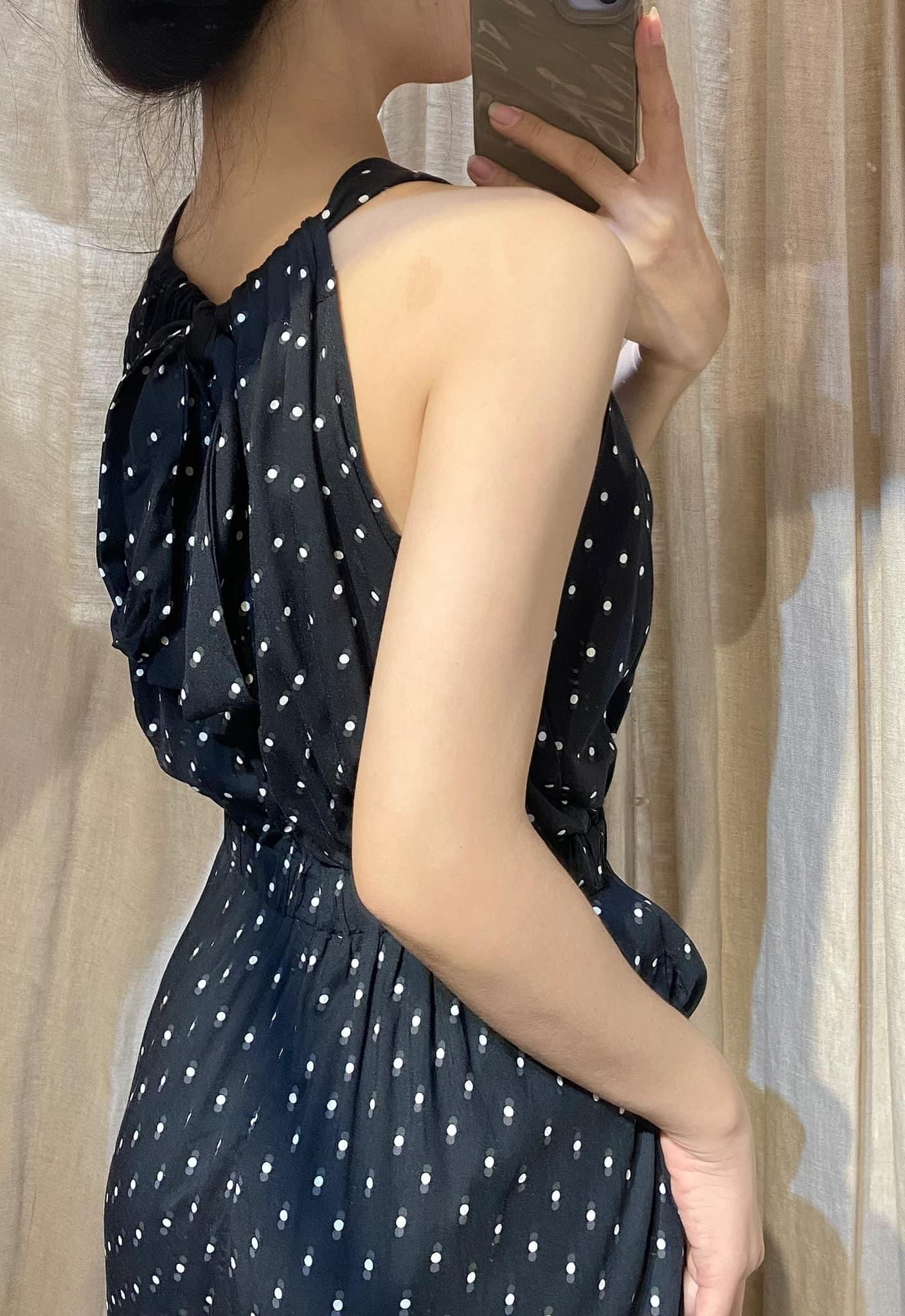 Adora - Jumpsuit cột yếm - chấm bi D665