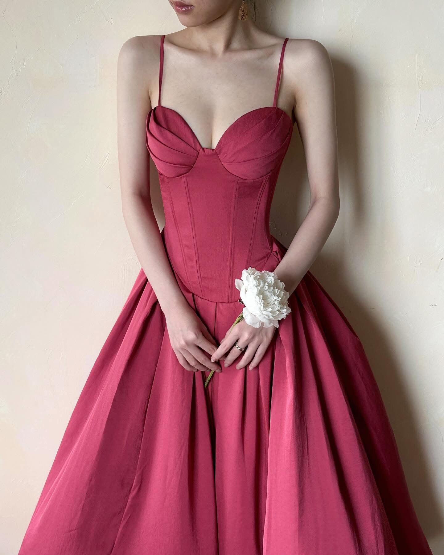 Elsie Dress - Đầm Corset Lụa Q002