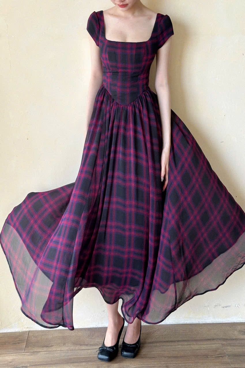 Adela Dress - Đầm Corset Cổ Điển Tay Hến V21