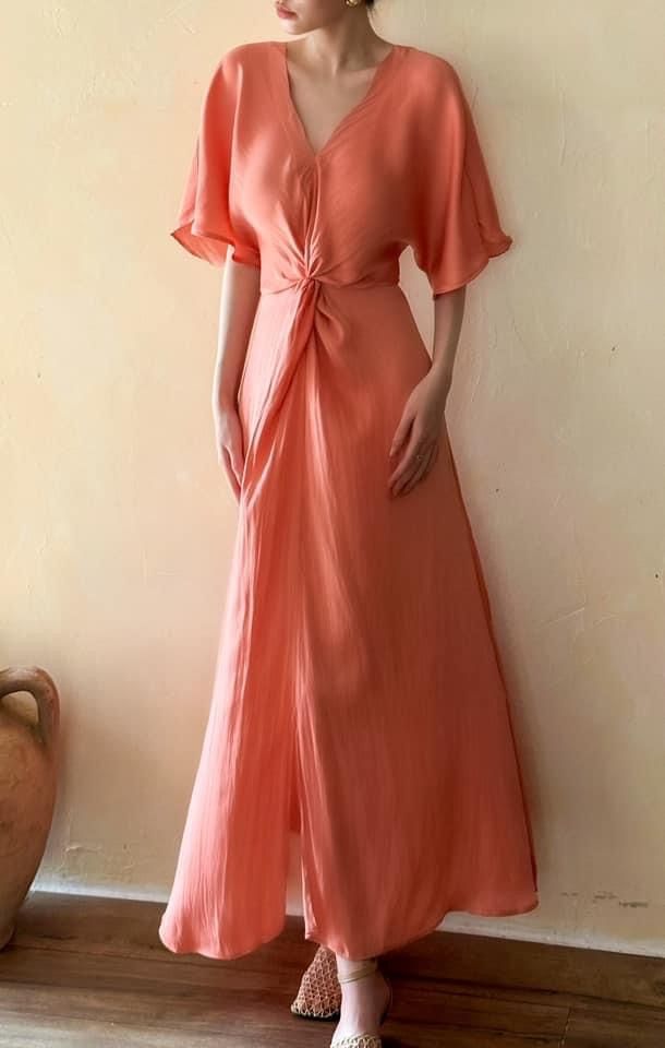 Amelie silk dress - Đầm Xoắn Eo Lụa L04
