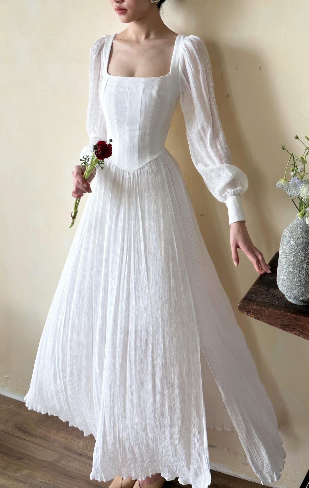 Cinderella Dress - Đầm Corset Cổ Điển Tay Phồng DR0124