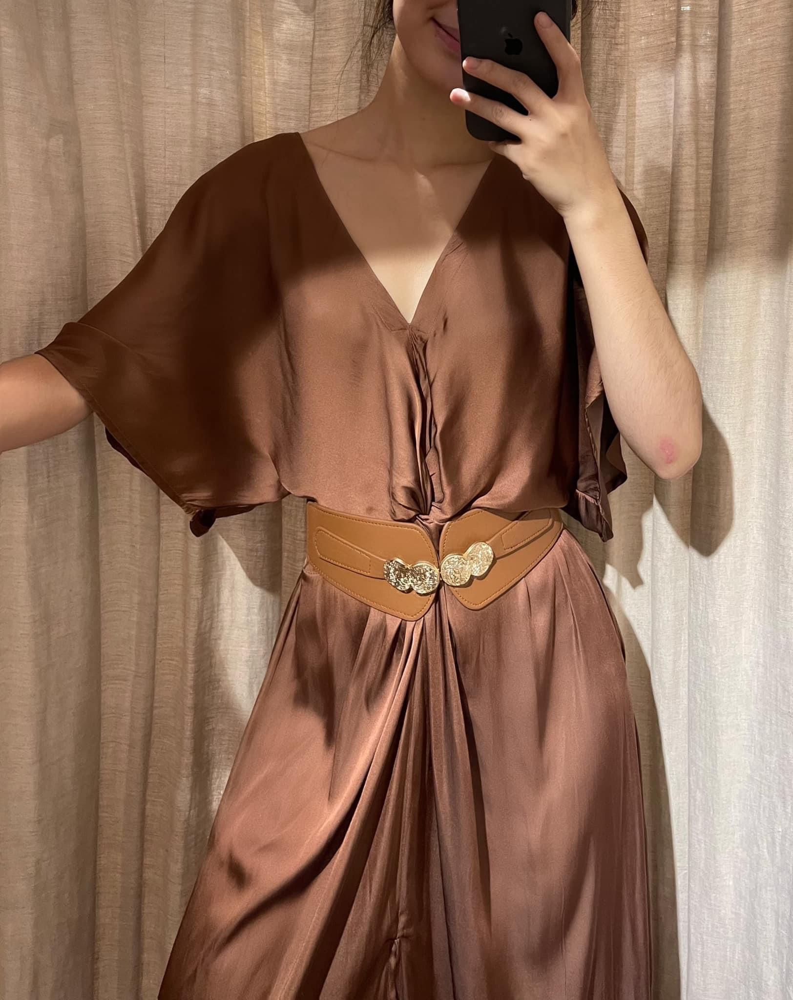 Amelie silk dress - Đầm Xoắn Eo Lụa L04