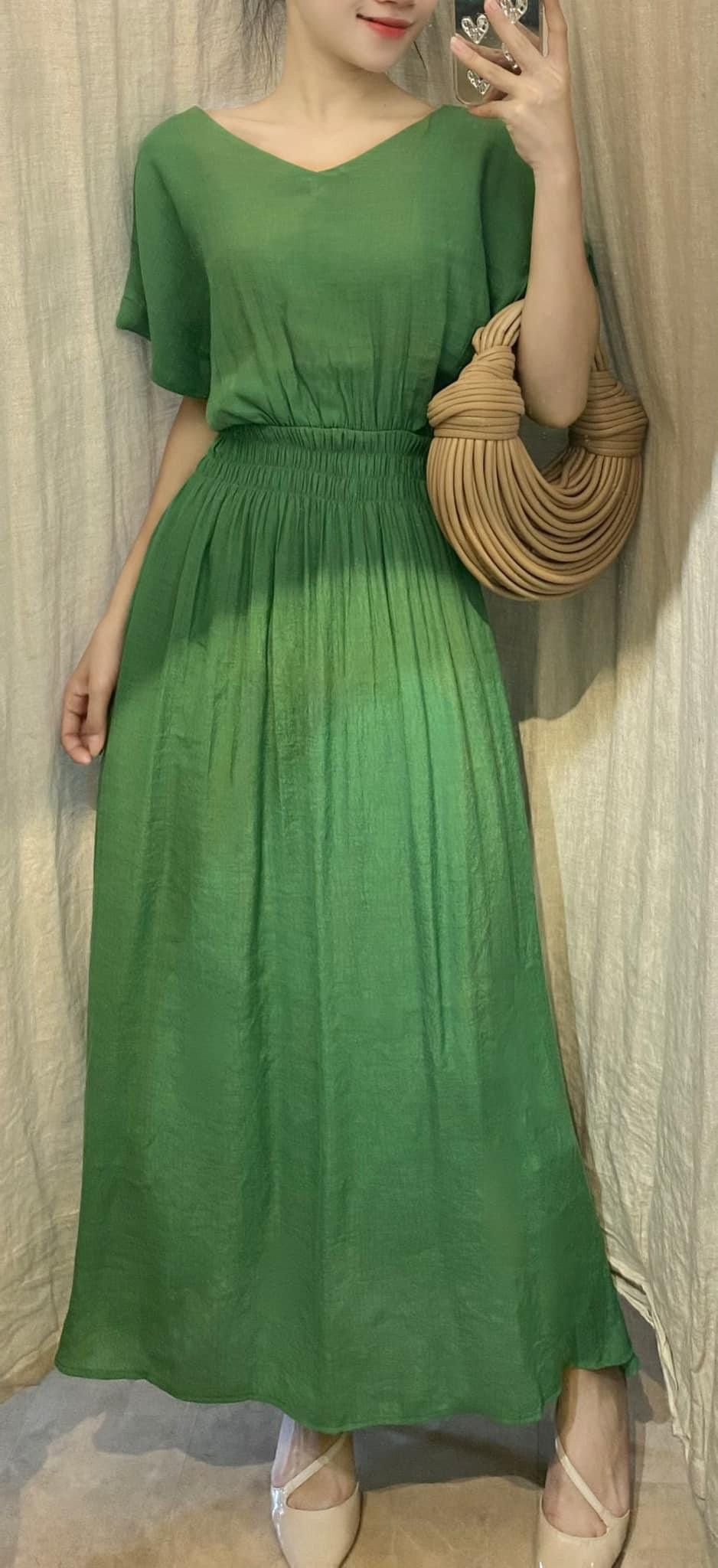 Laila Dress - Đầm maxi , cánh dơi nhấn eo - các màu PO01