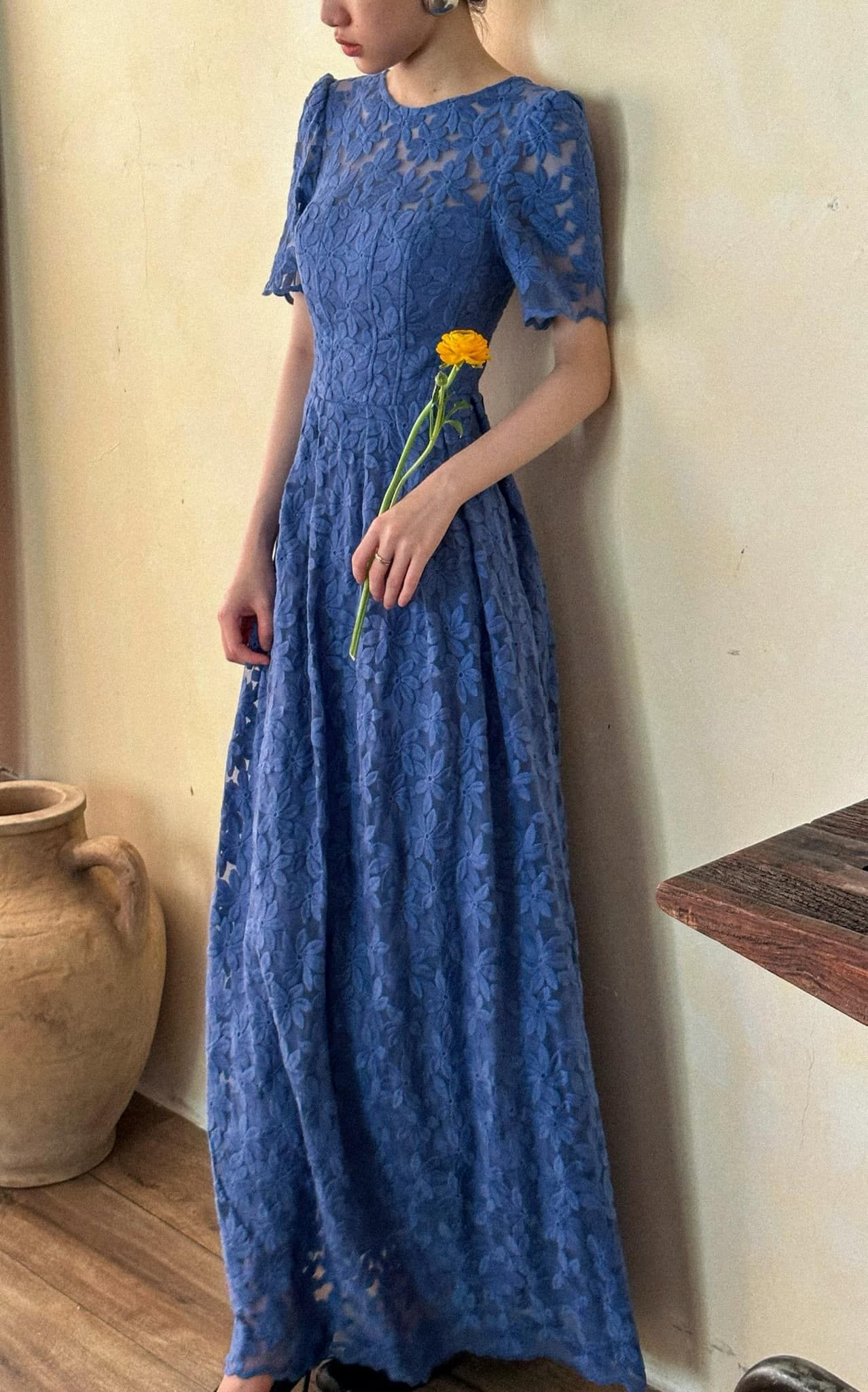 Belle Lace Dress - Đầm Corset Cổ Điển Tay Ngắn Q003