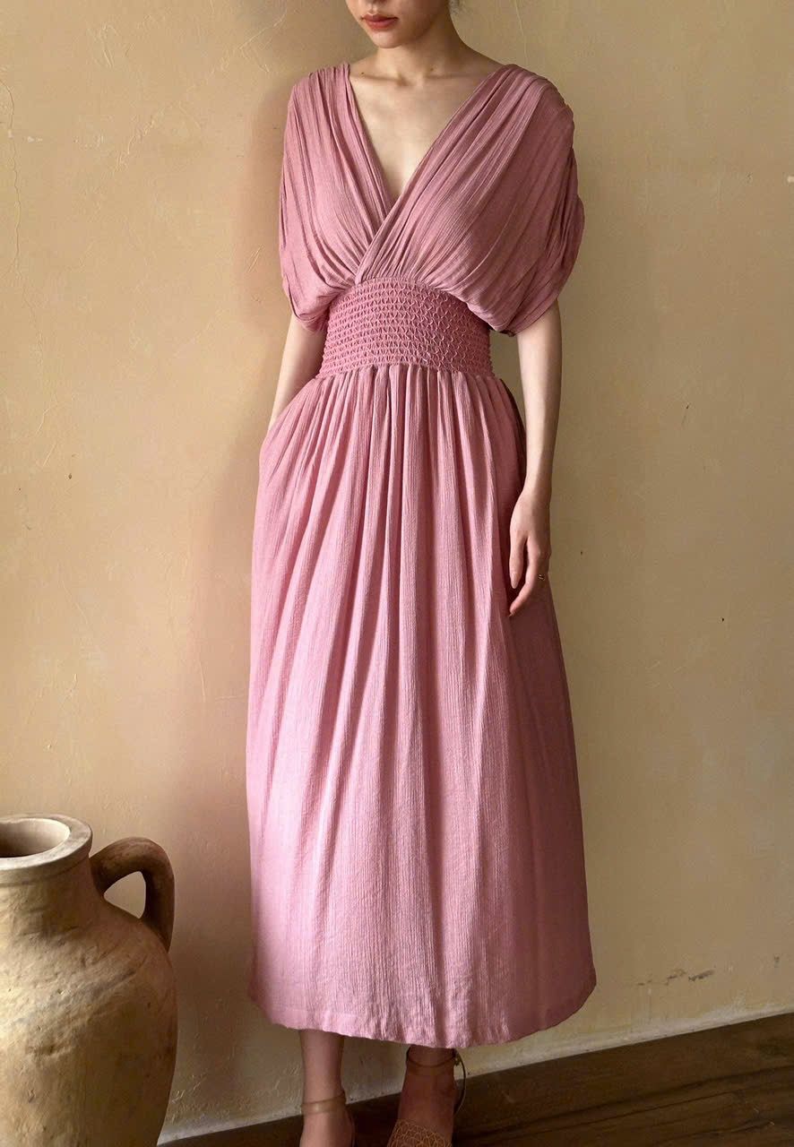 Helen Dress - Đầm Cánh Dơi Nhún Eo D971