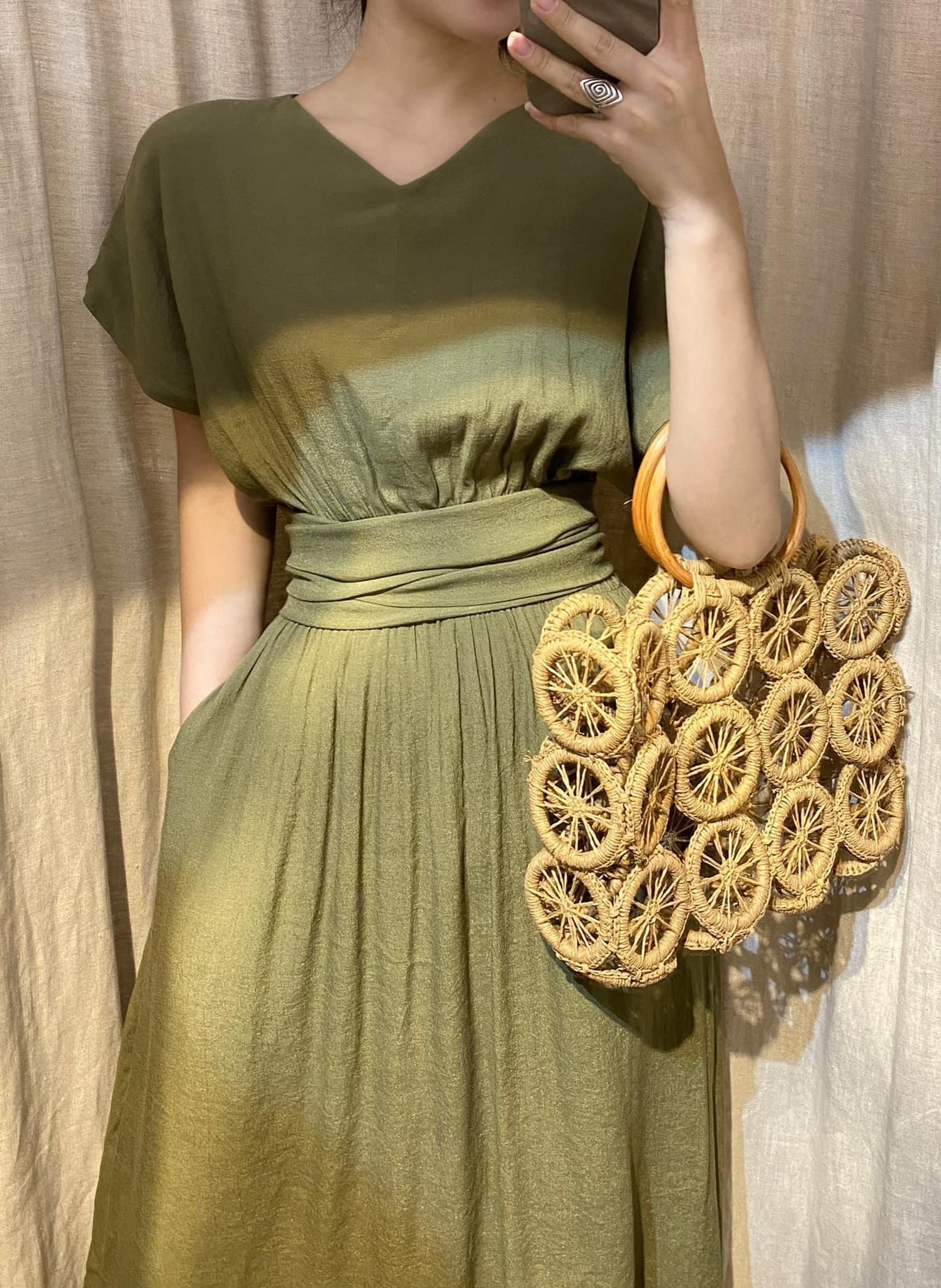 Laila Dress - Đầm maxi , cánh dơi nhấn eo - các màu PO01