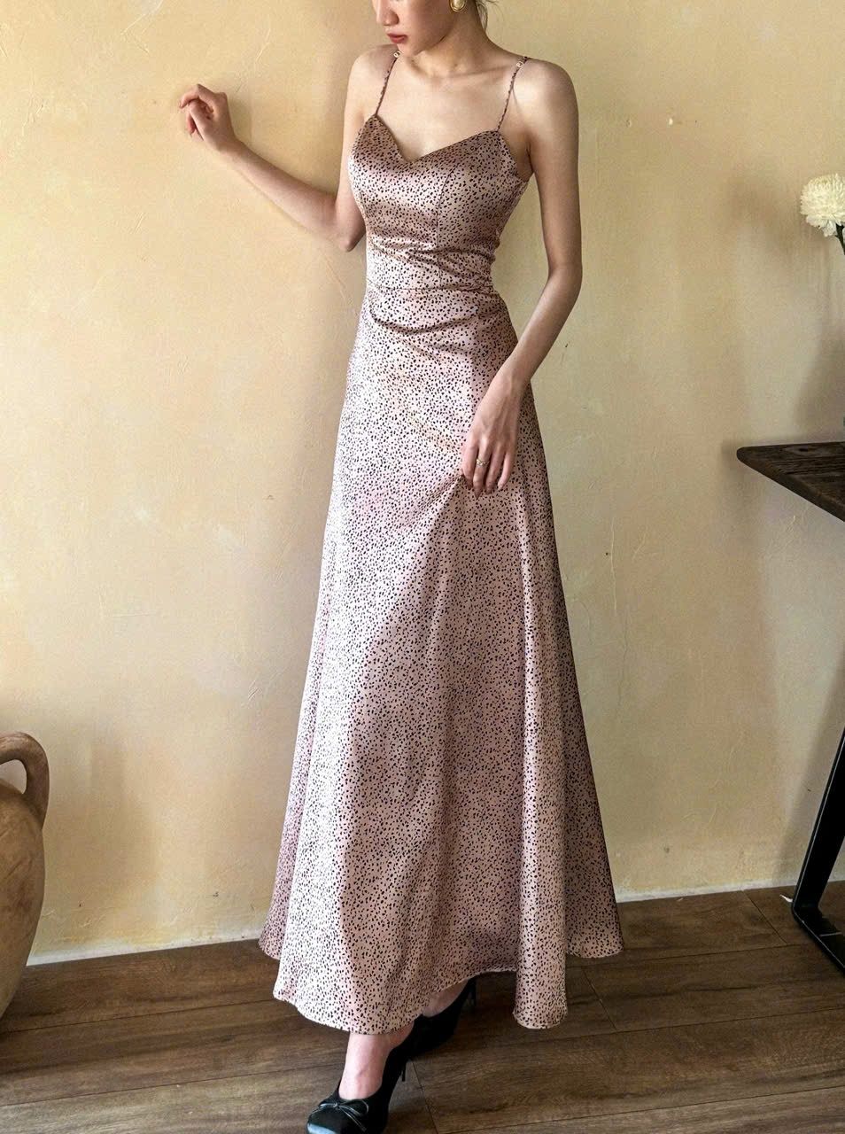 Isabela Dress - Đầm 2 Dây Cúp Ngực Hoạ Tiết
