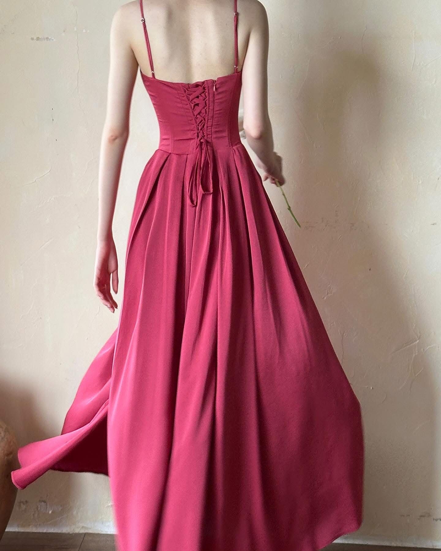 Elsie Dress - Đầm Corset Lụa Q002