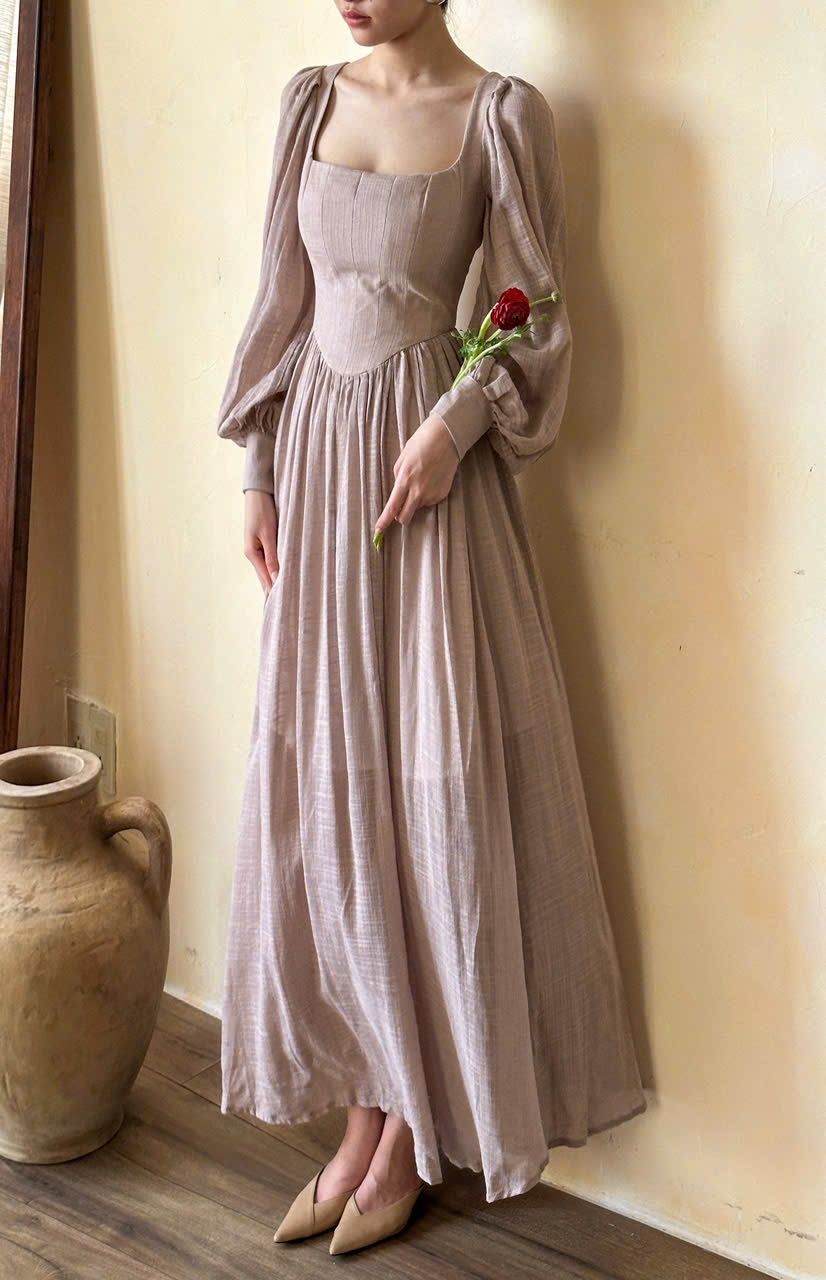 Cinderella Dress - Đầm Corset Cổ Điển Tay Phồng DR0124