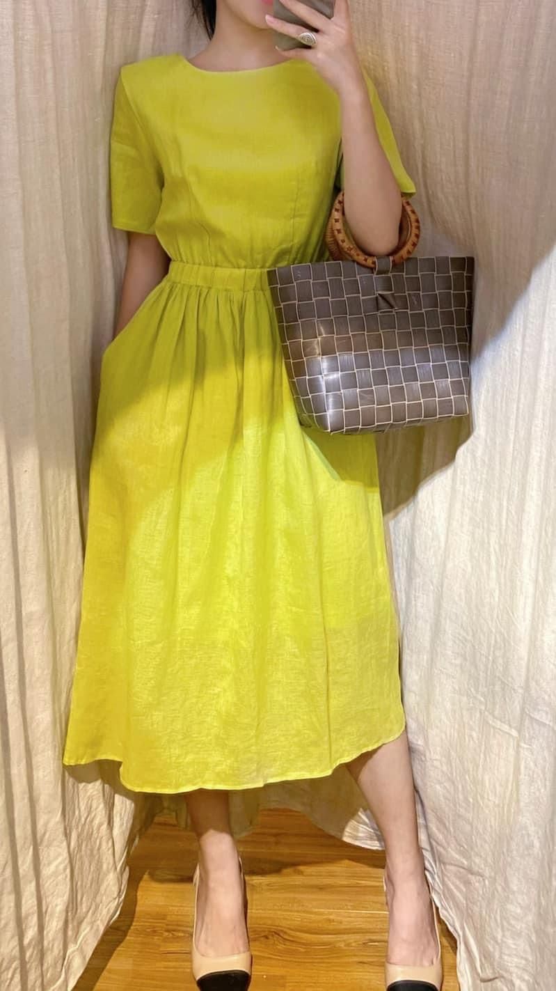 Melody Dress - Đầm Cổ Tròn Nhấn Eo - L93