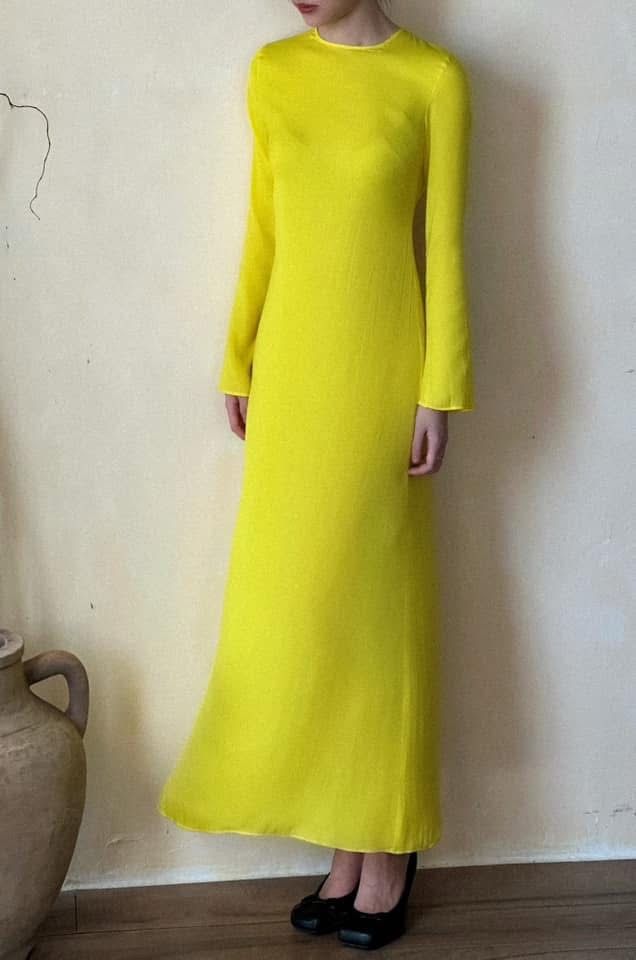 Eudora Silk Dress - Đầm Lụa Tay Dài D1008