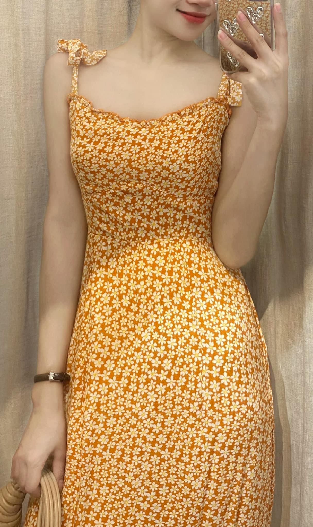 Mina Dress - Đầm 2 dây hoa nhí