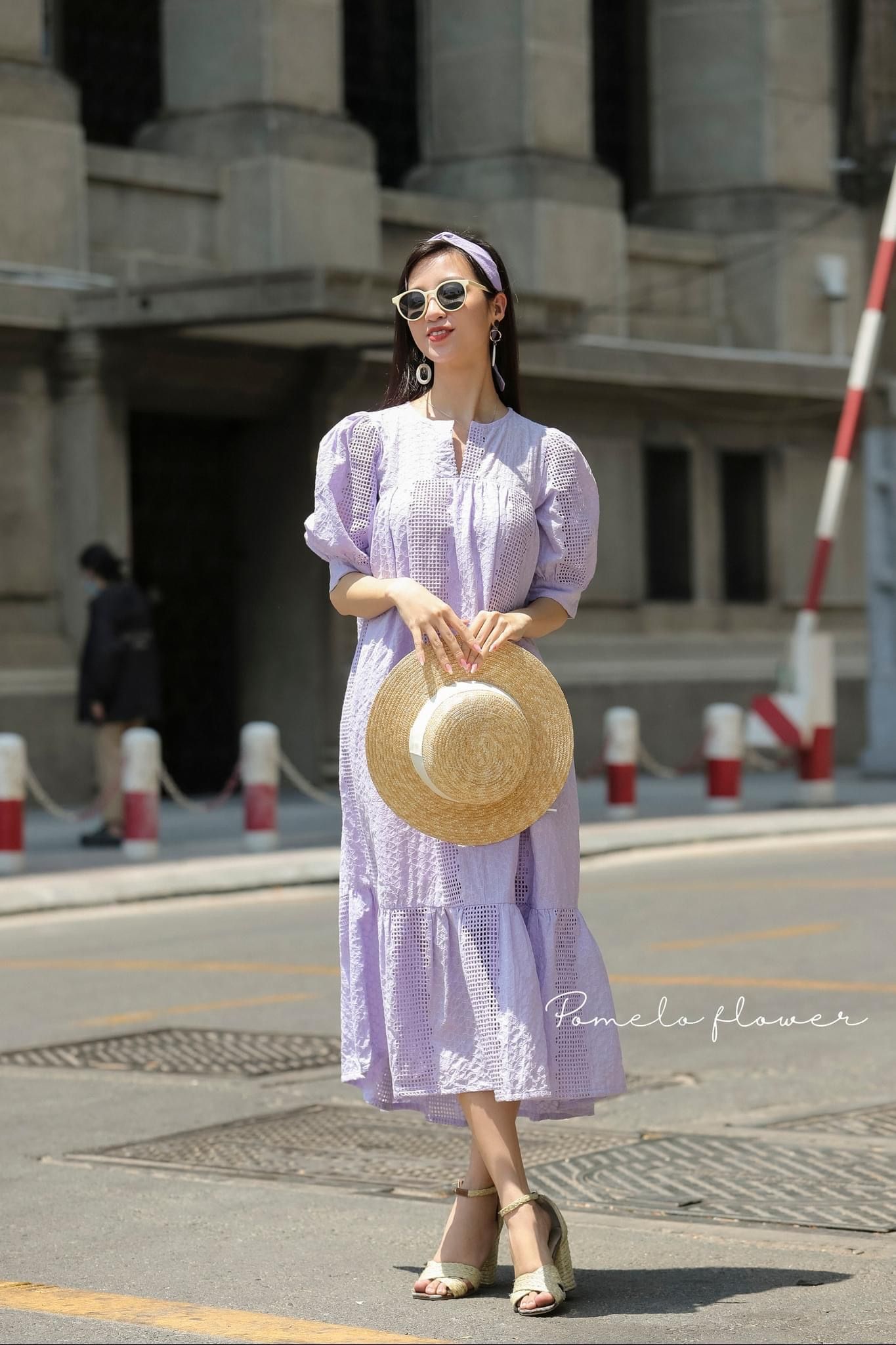 Đầm maxi suông tay ngắn - D713