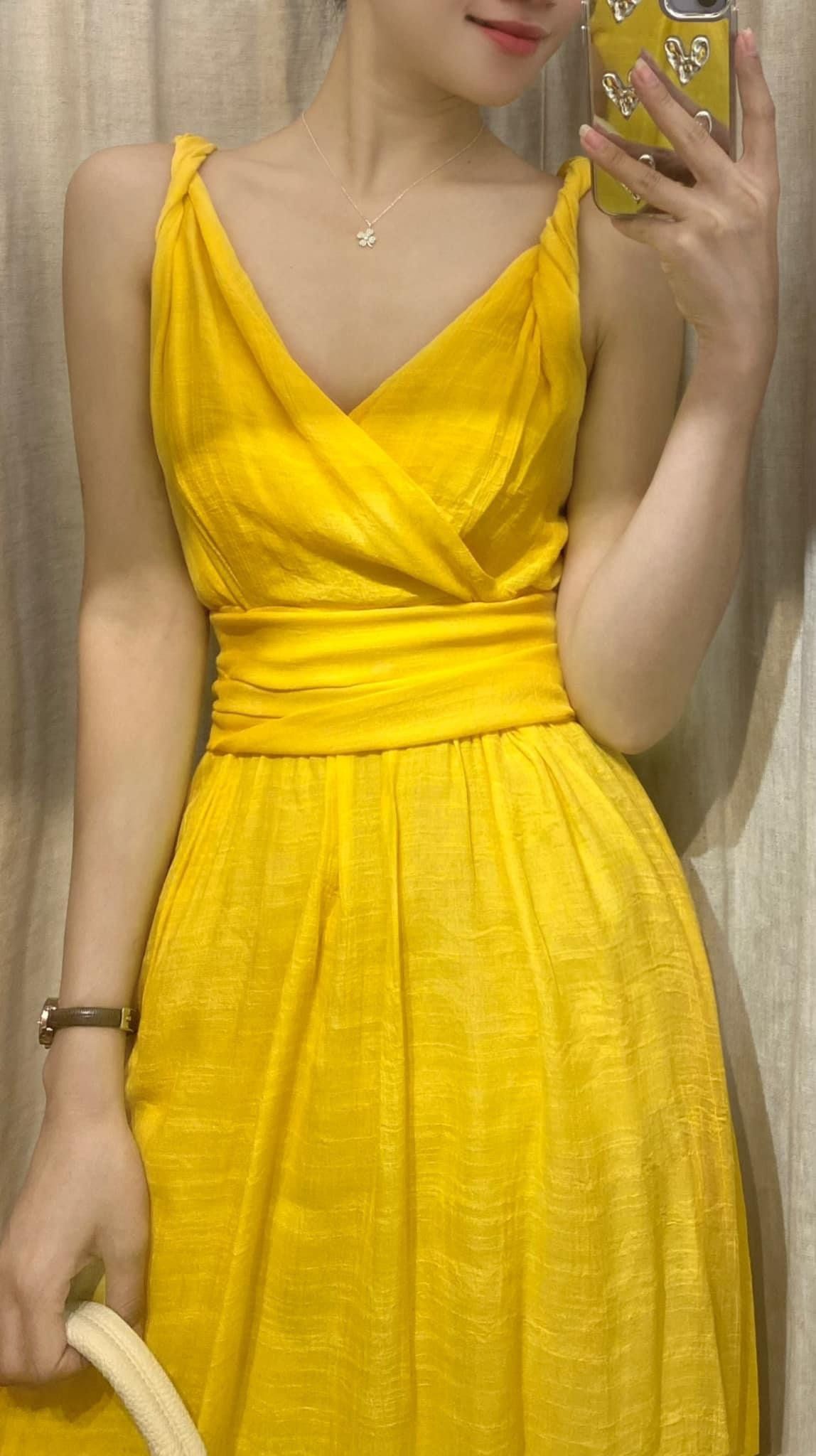 Nala Dress - Đầm 2 dây cổ tim thắt nơ eo E29
