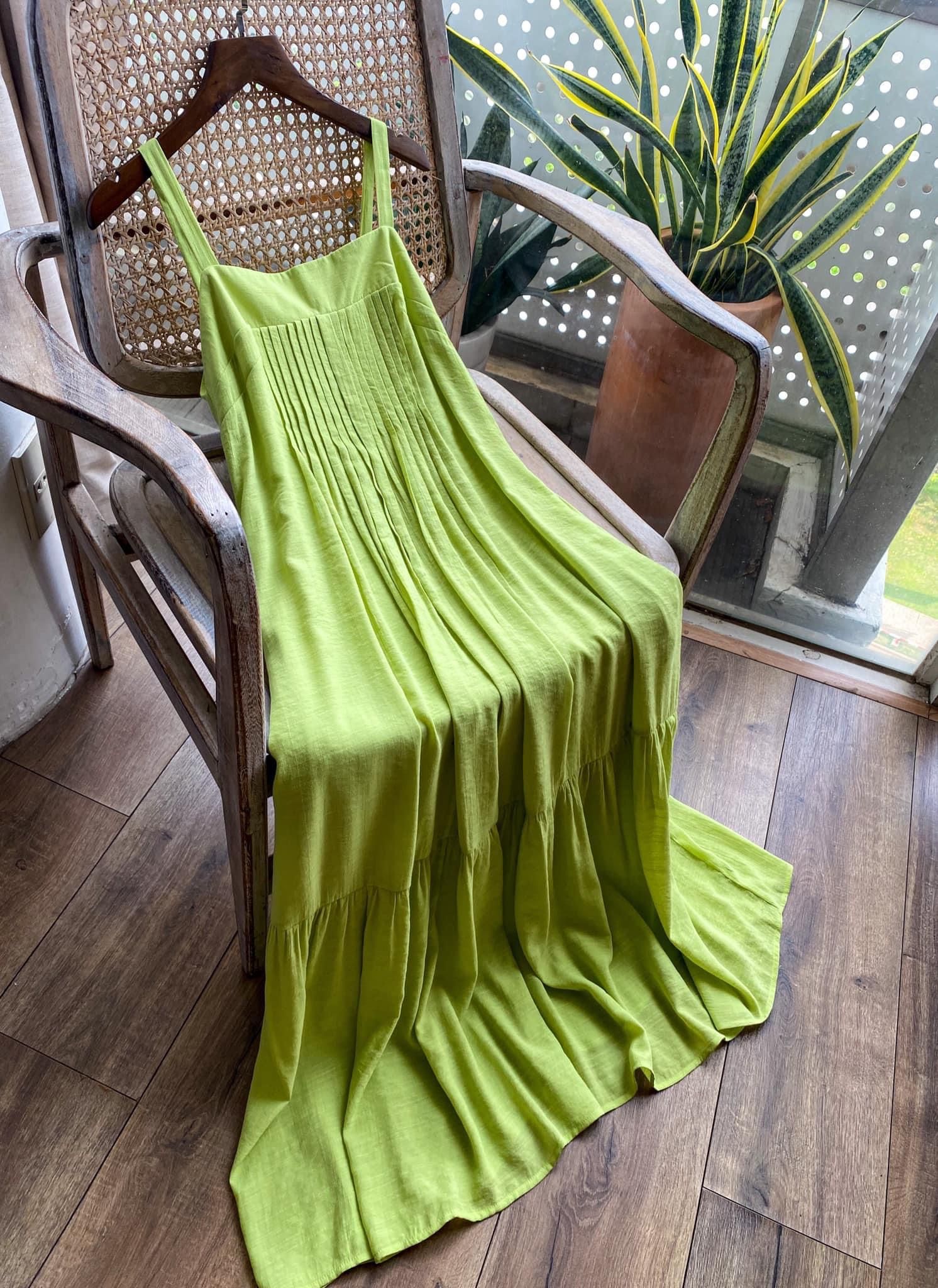 Livia Dress - Đầm 2 dây xếp ly ngực D456