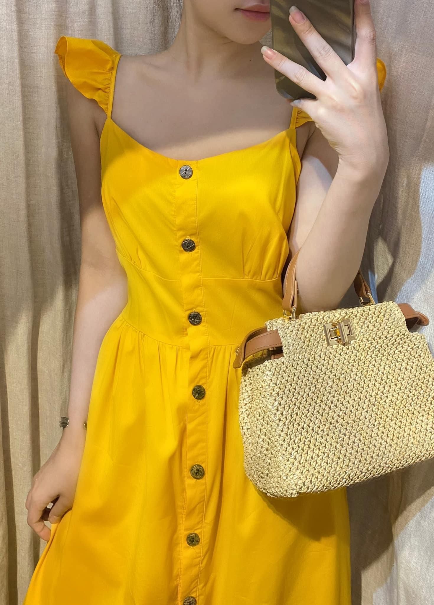 Drusilla Dress - Đầm 2 Dây Hàng Cúc Phía Trước