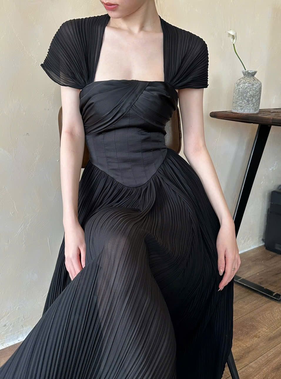 Alexandra Dress - Đầm Corset Tay Hến V20