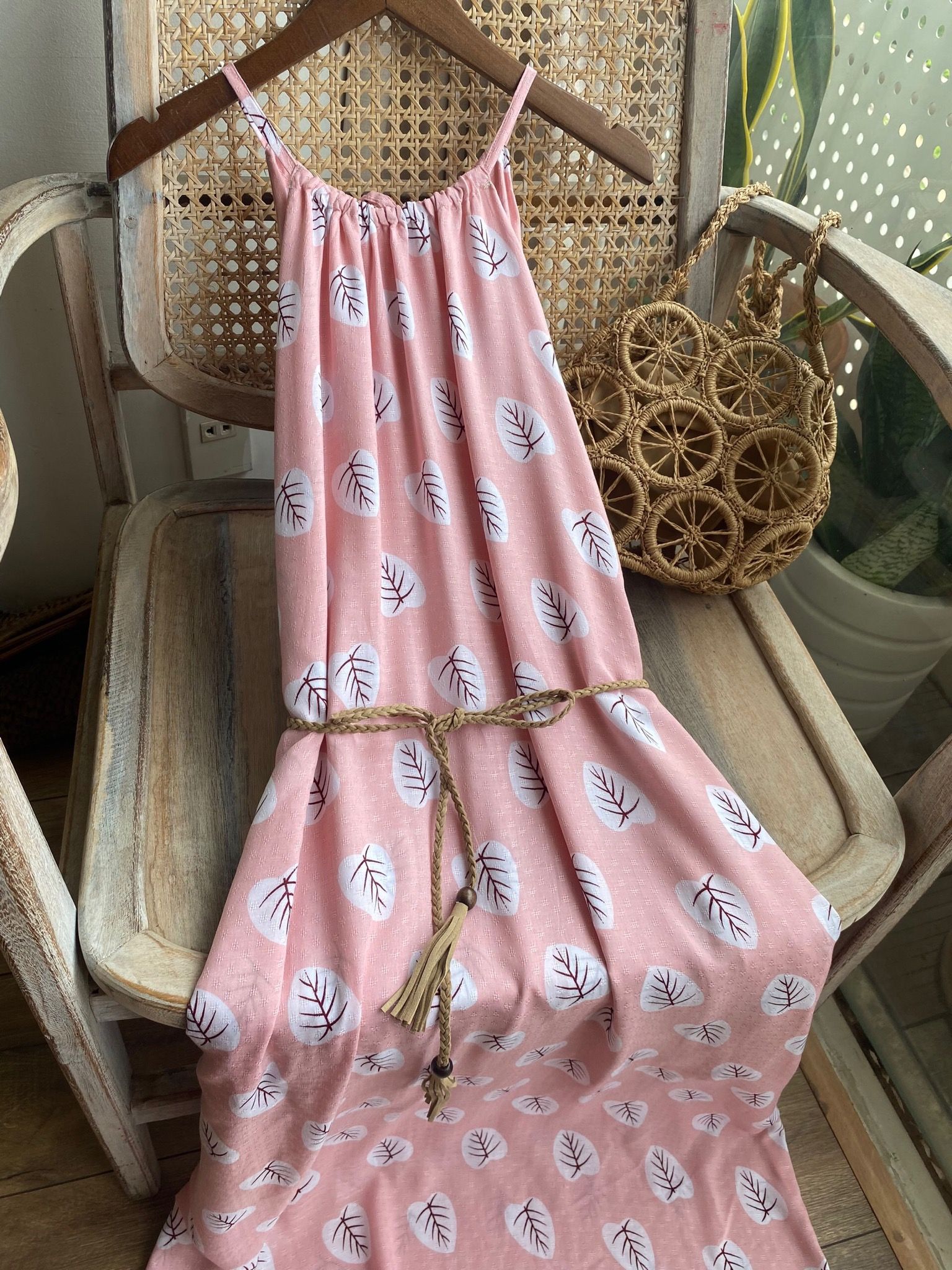Vera Dress - Đầm cổ yếm in lá các màu - D725