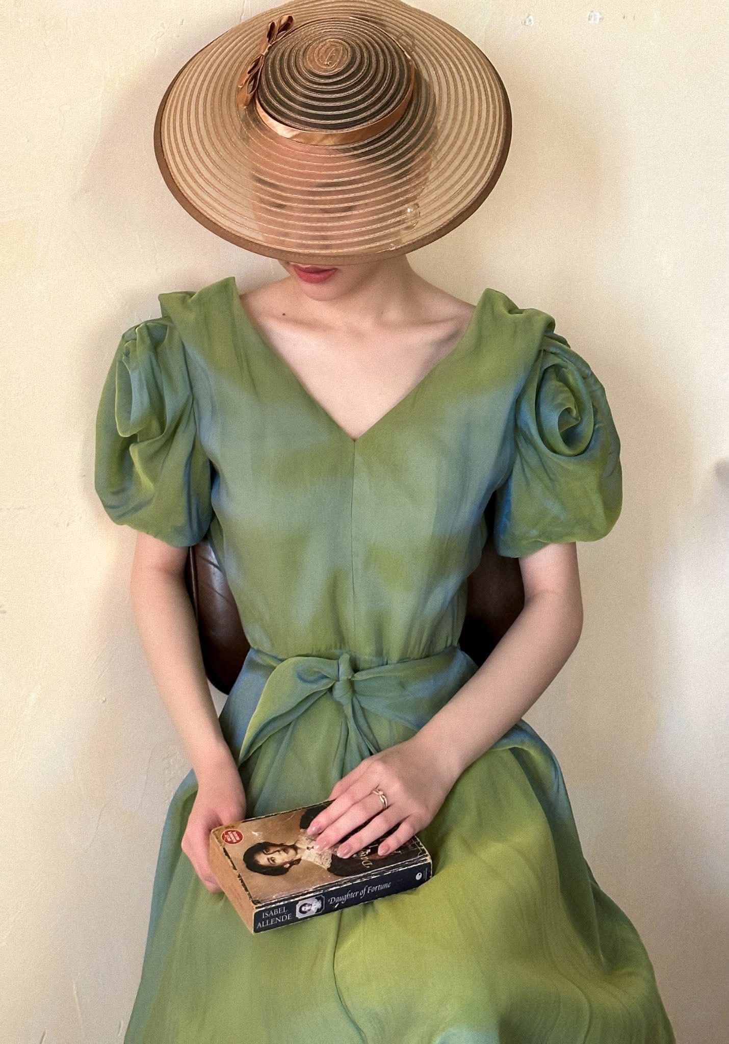 Helena Dress - Đầm Hoa Hồng Tay Phồng Q1013