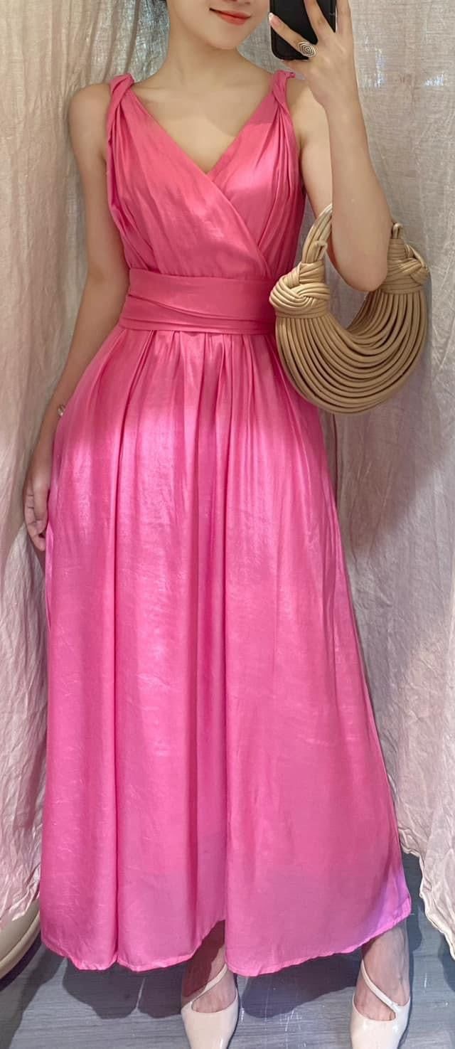 Nala Dress - Đầm 2 dây cổ tim thắt nơ eo E29