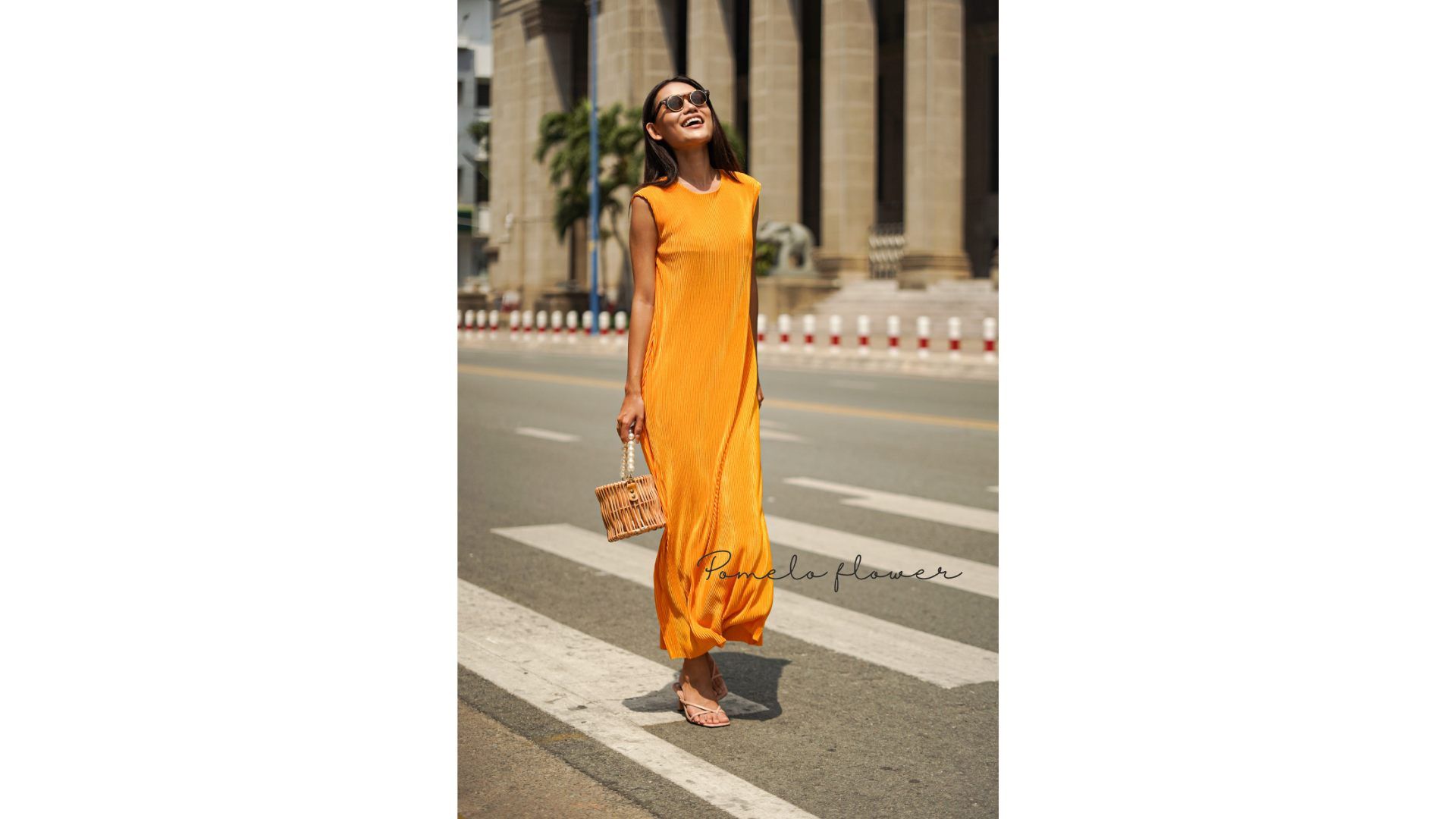Đầm maxi tay chờm - D443