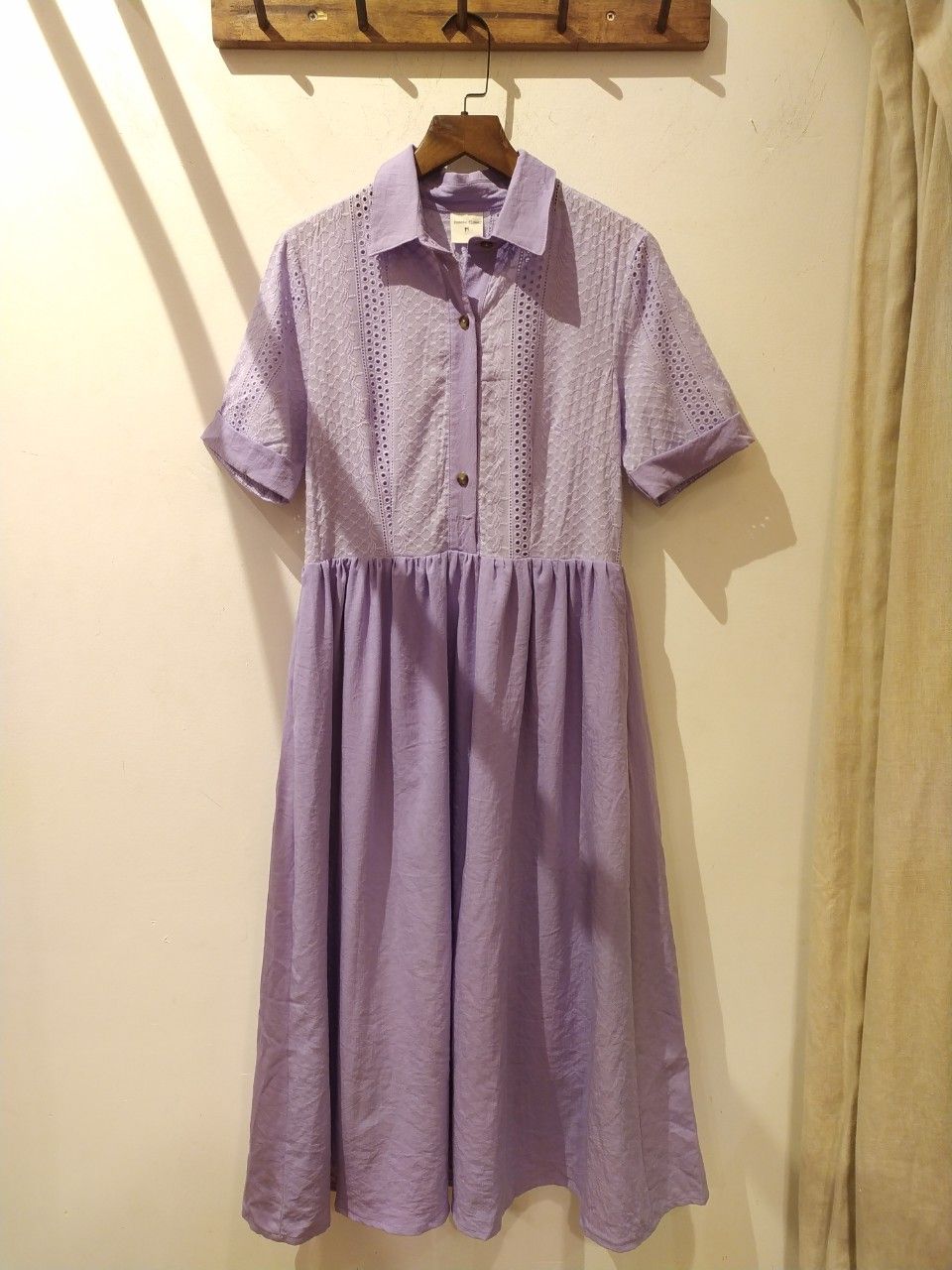 Faith Dress - Đầm ren phối cổ sơ mi D574