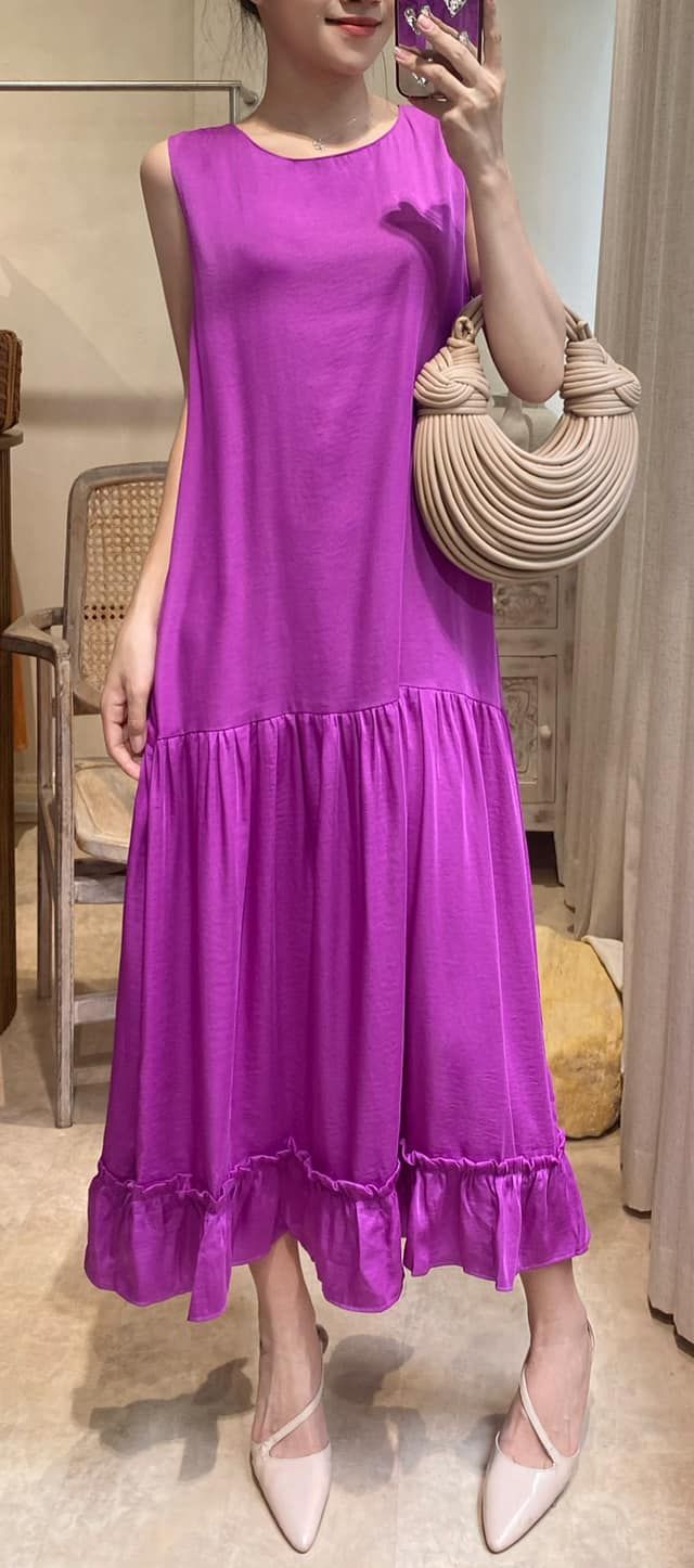 Emmie Dress - Đầm sát nách lụa các màu - D634