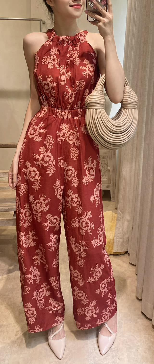 Jumpsuit Yếm Cột D649