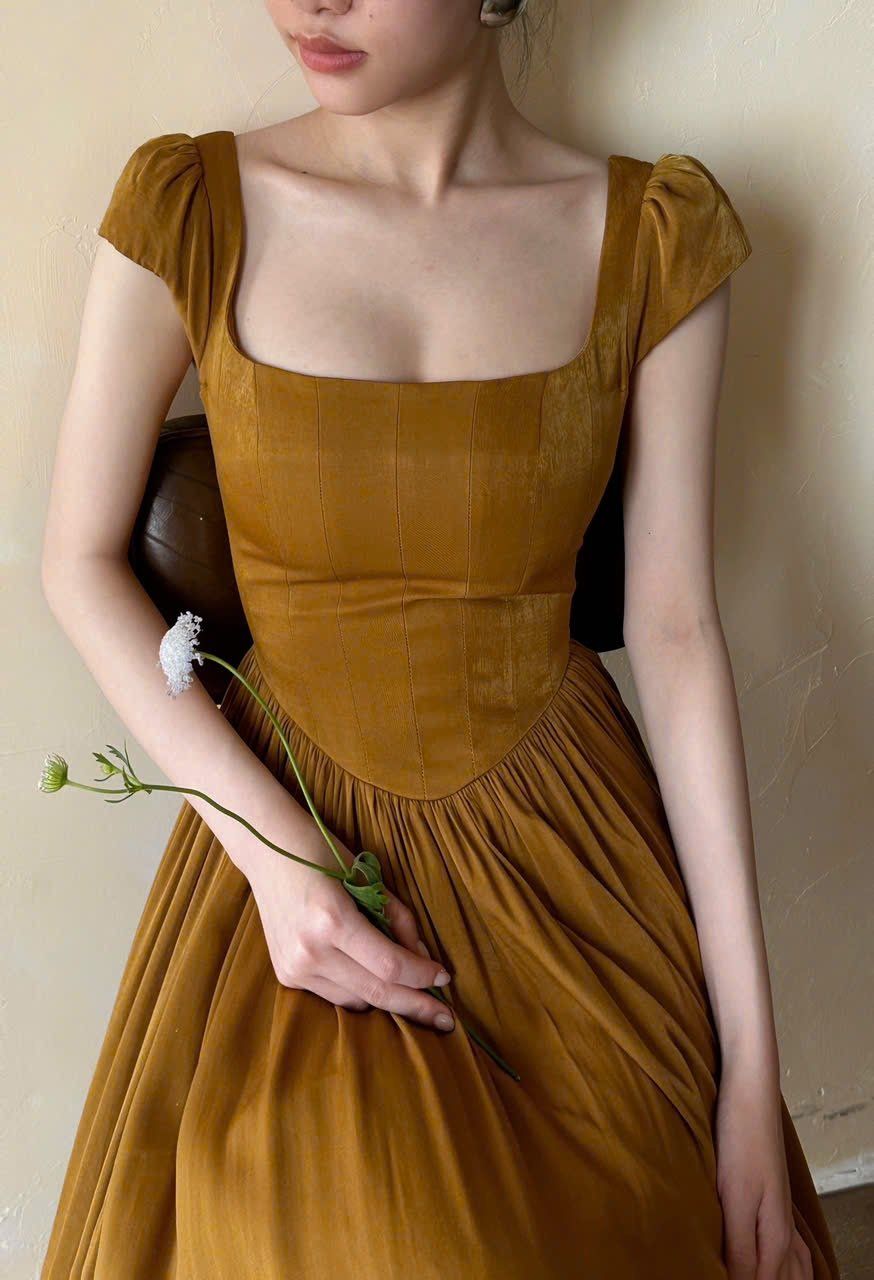 Adela Dress - Đầm Corset Cổ Điển Tay Hến V21