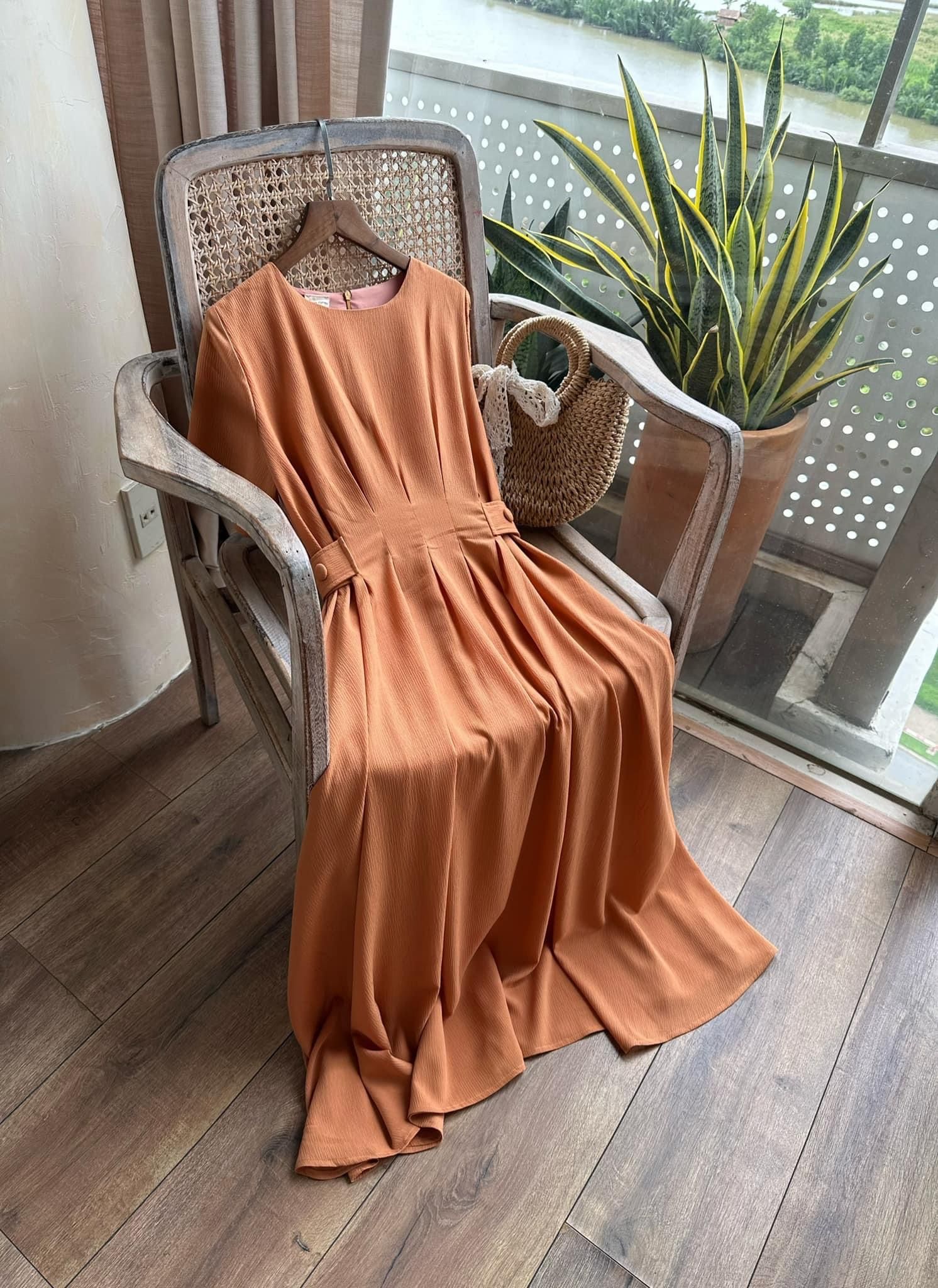 Eloise Dress - Đầm Tay Ngắn Xếp Ly Eo D938