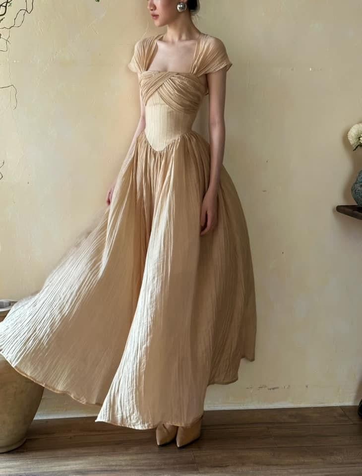 Alexandra Dress - Đầm Corset Tay Hến V20