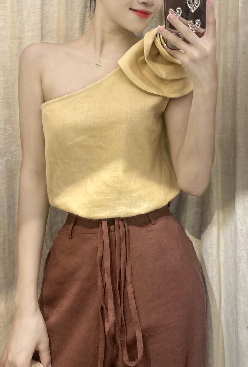 Doris Set - Set áo hoa lớn và quần linen