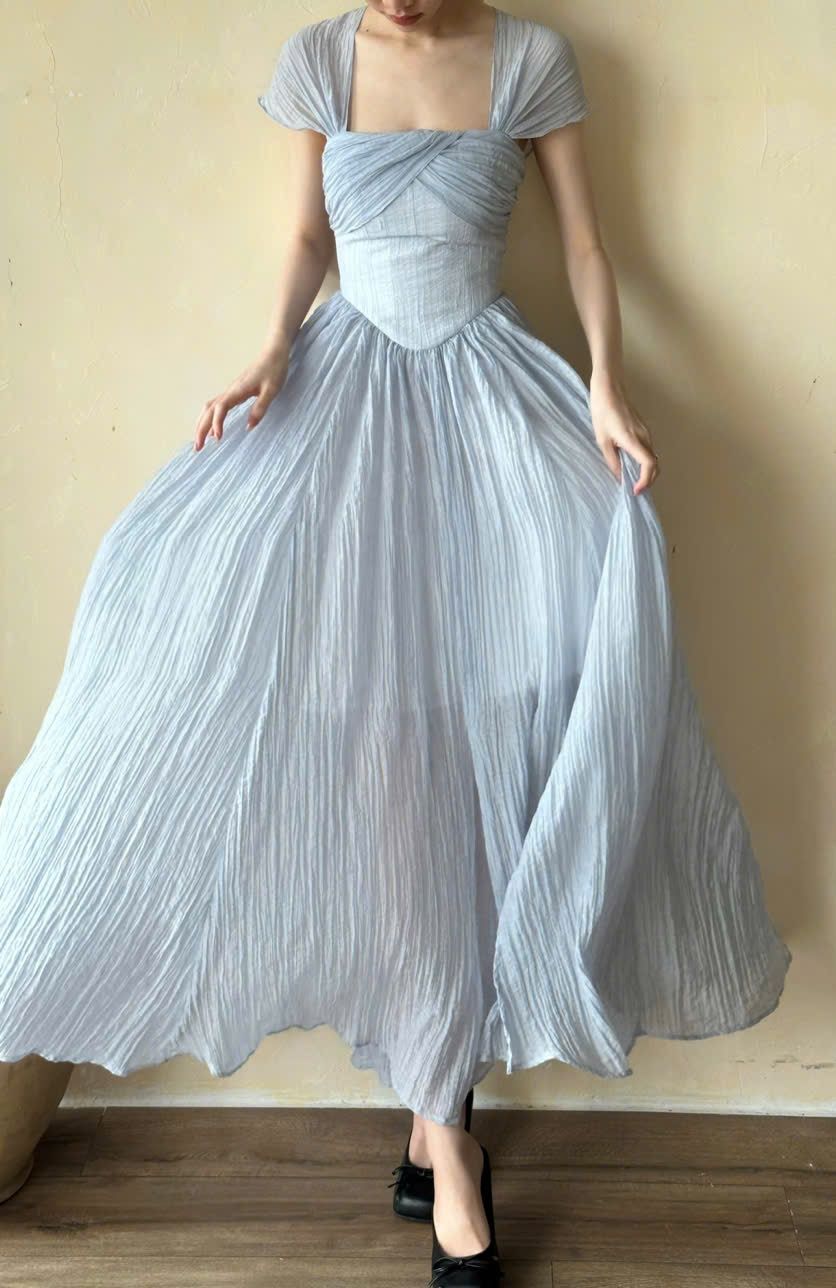 Alexandra Dress - Đầm Corset Tay Hến V20