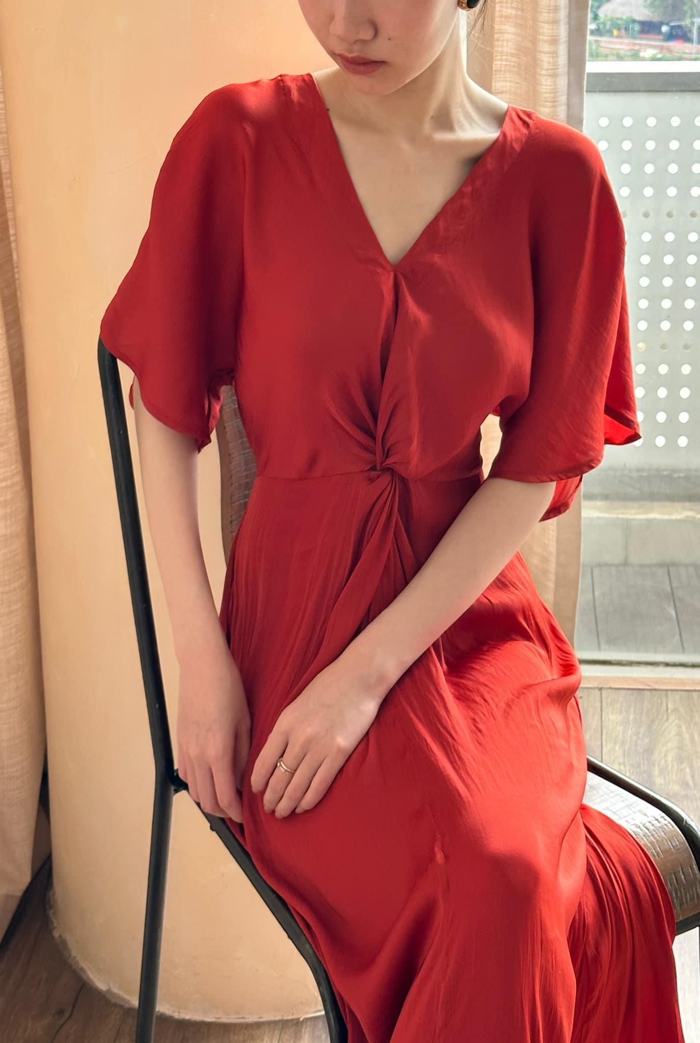Amelie silk dress - Đầm Xoắn Eo Lụa L04