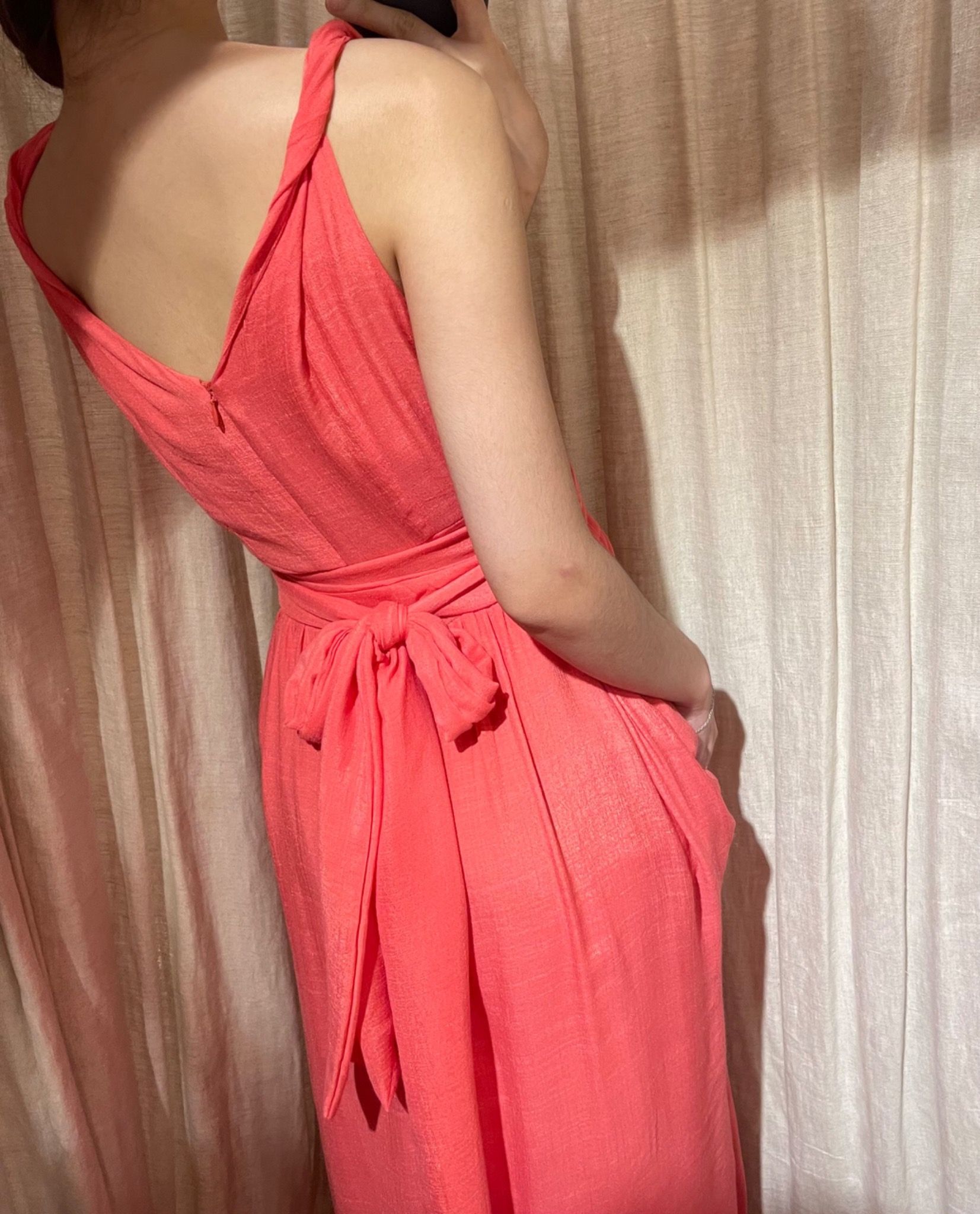 Nala Dress - Đầm 2 dây cổ tim thắt nơ eo E29