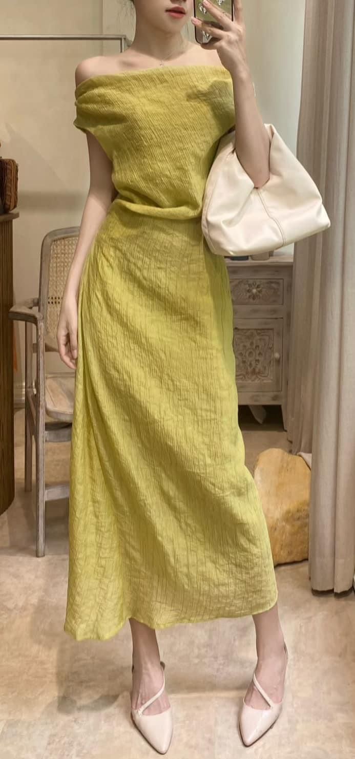 Dilys Dress - Đầm Trễ Vai Sóng Eo DR2123