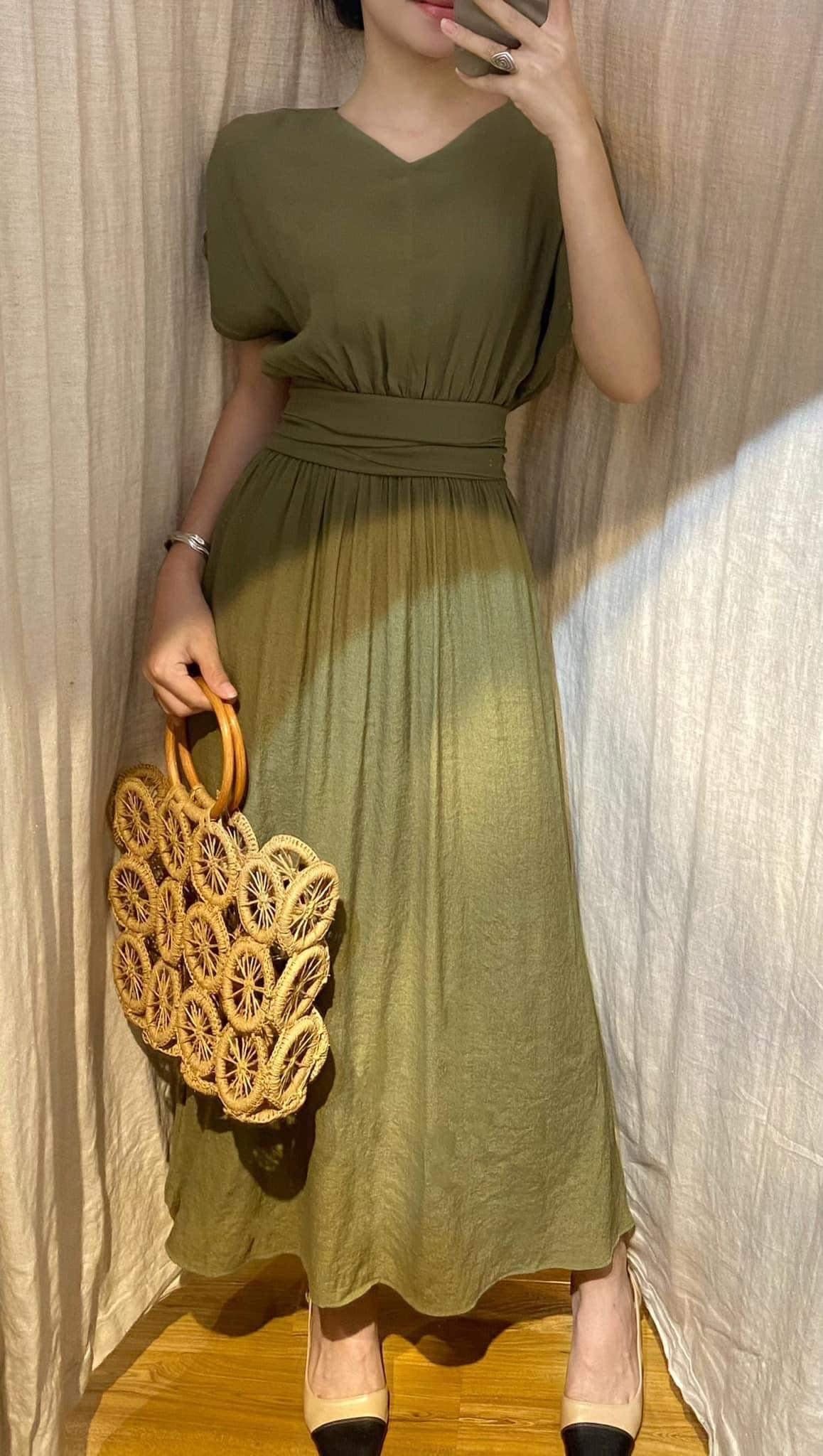 Laila Dress - Đầm maxi , cánh dơi nhấn eo - các màu PO01