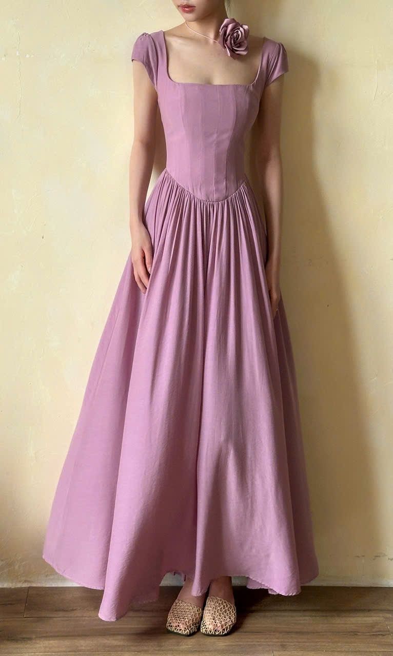 Adela Dress - Đầm Corset Cổ Điển Tay Hến V21