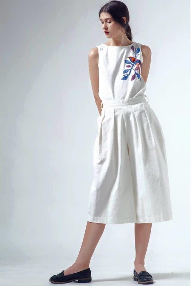 Set Áo Và Quần Culotte Linen - S001
