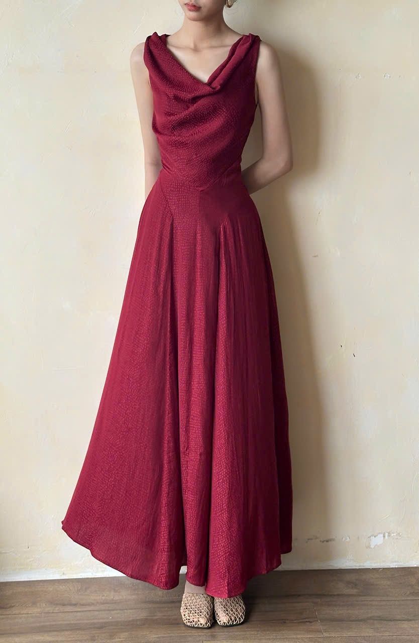 Loulette Dress - Đầm Cổ Đổ Thiết Kế D0138