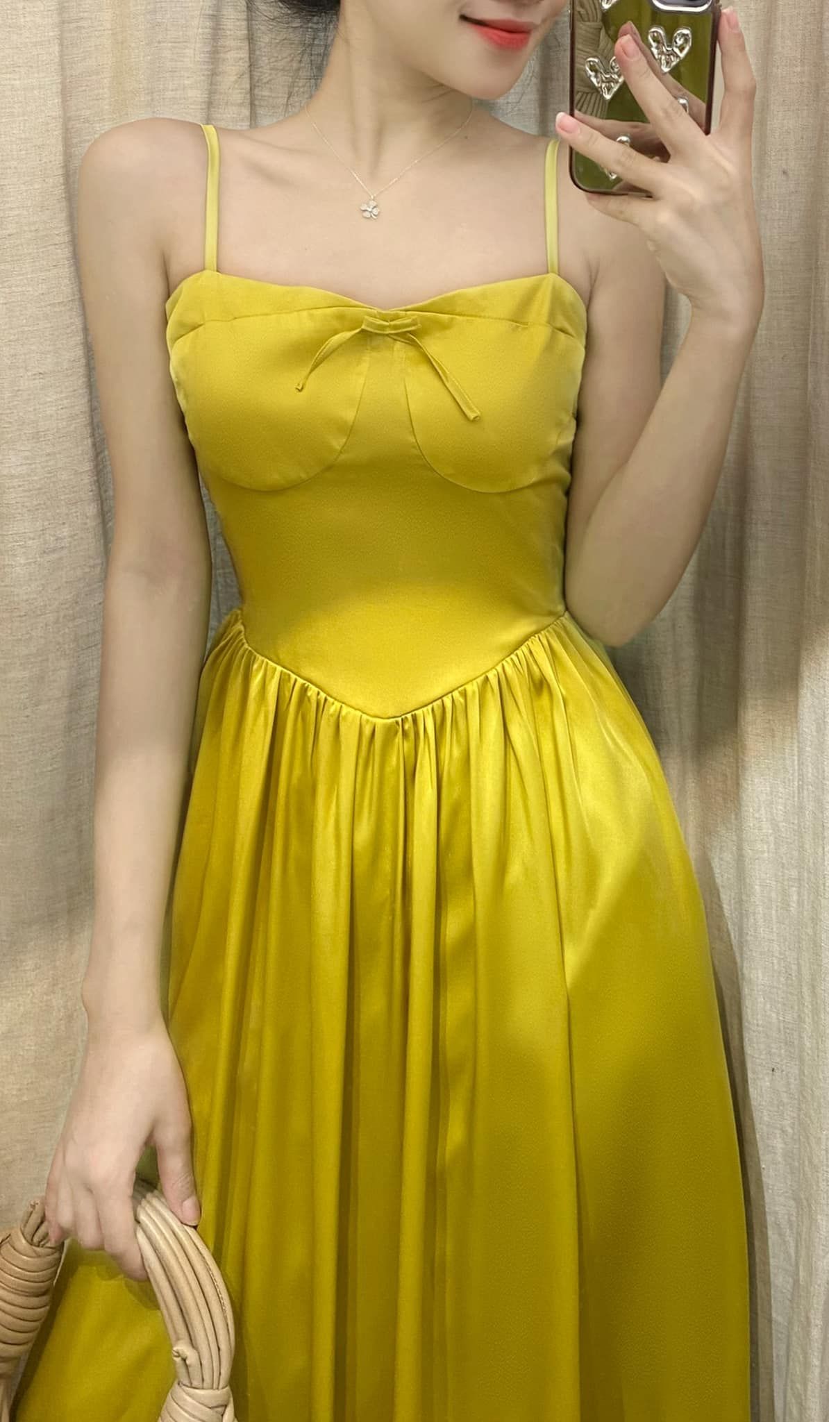 Elara Dress - Đầm Midi 2 Dây Cúp Ngực