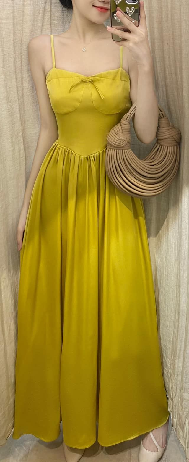 Elara Dress - Đầm Midi 2 Dây Cúp Ngực