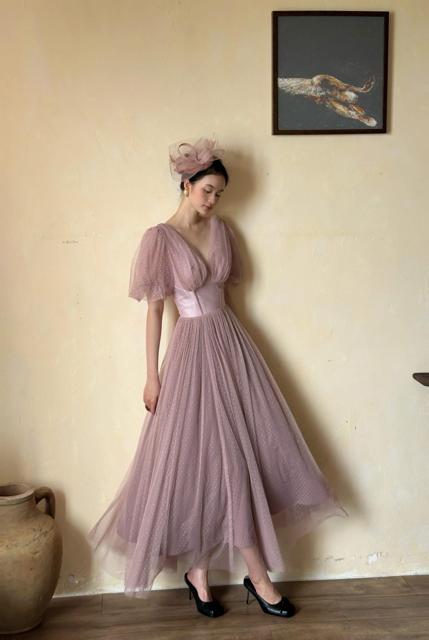 Jionni Dress - Đầm Corset Tay Bồng D0139
