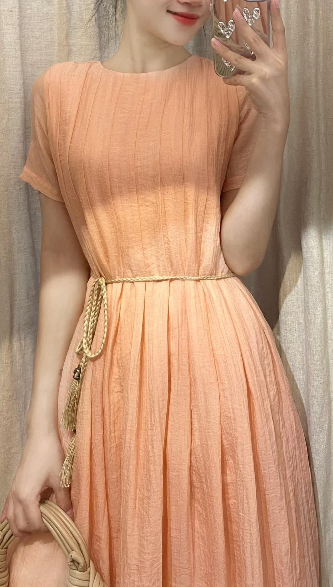 Dory Dress - Đầm Xếp Ly Ngực Có Tay E17