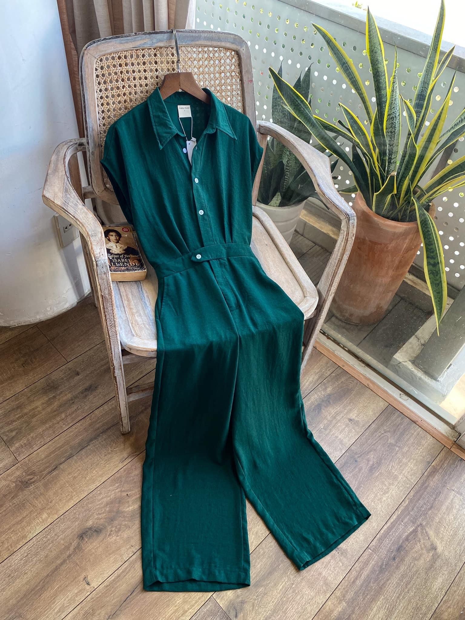 Jumpsuit cổ sơ mi - D731
