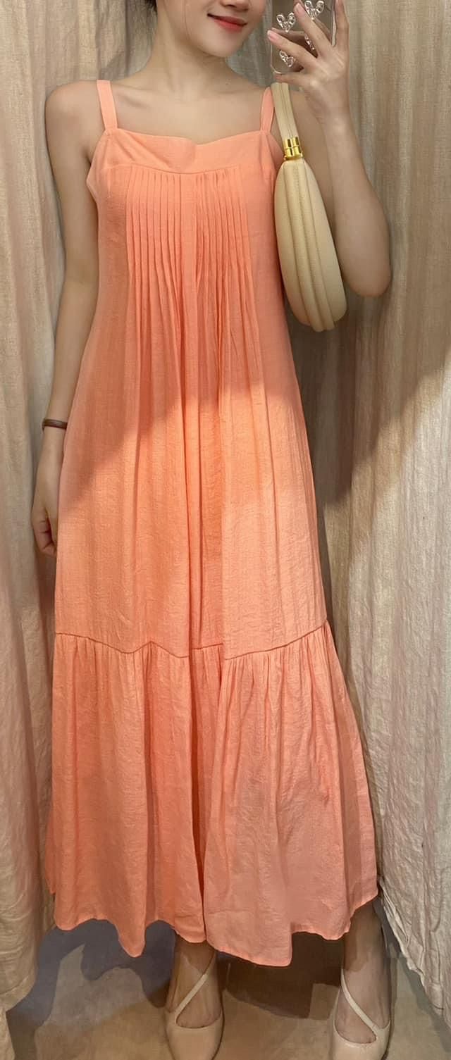 Livia Dress - Đầm 2 dây xếp ly ngực D456